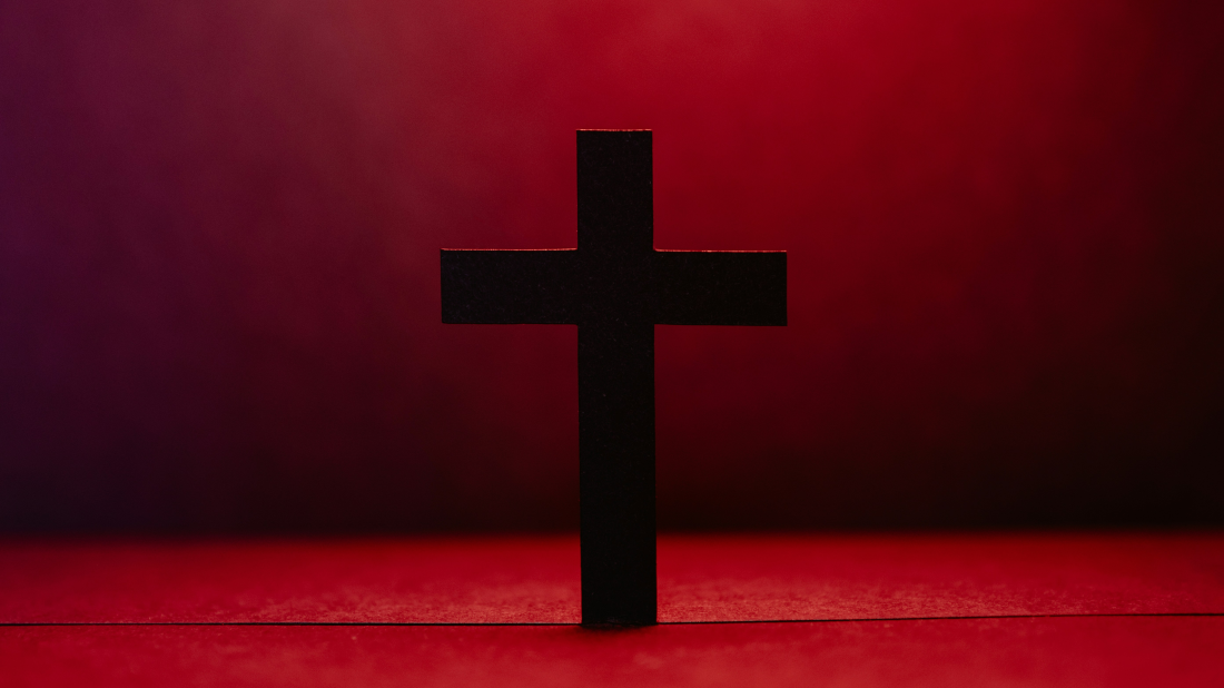 Red blood color of a cross